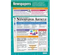 Newspapers | English Posters | Laminated Gloss Paper measuring 850mm x 594mm (A1) | Language Classroom Posters | Education Charts by Daydream Education