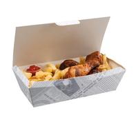 $ Newsprint Fish & Chips-Fast Food Take Away Disposable Packaging card - pk 150