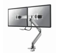 Newstar Neomounts by Select NM-D775DXSILVER Full Motion Dual Desk Mount (Clamp &