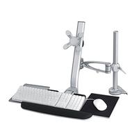 Newstar FPMA-D1020KEYB Desk Mount (clamp) for a Monitor (10-24" screen), Keyboard & Mouse (Height Adjustable) - Silver