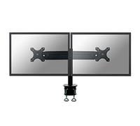 Newstar FPMA-D700D Tilt/Turn/Rotate Dual Desk Mount (clamp) for two 19-30" Monitor Screens, Height Adjustable - Black