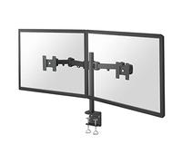 Newstar FPMA-D960D Full Motion Dual Desk Mount (clamp) for two 10-27" Monitor Screens, Height Adjustable - Black