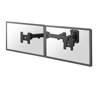 Newstar FPMA-W960D TV/Monitor Wall Mount (Full Motion) for TWO 10"-27" Screens - Black