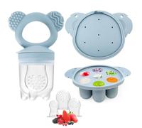 NEWSTYLE Silicone Baby Fruit Food Feeder Pacifier & Breastmilk Popsicle Freezer Molds,Baby Food Storage Containers, Teething Toys,BPA Free Silicone Feeder for Safe Infant Self Feeding,4 Month+