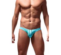 Newsywell Men's Ice Silk Bikini Low Rise Bulge Cut Soft Silky Breathable Athletic Briefs Underwear Sky Blue XX-Large