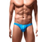 Newsywell Men's Ice Silk Thong Bikini Sport Low Rise Soft Silky Breathable Briefs Underwear Blue X-Large