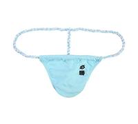 Newsywell Mens Thongs G String T-back Micro Breathable Pouch Low Rise Bikini For Men Underwear Sky Blue Large