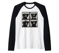 Newt Salamander Cool Sunglasses Portraits Raglan Baseball Tee