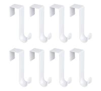 NewTalent 8 Pcs Plastic Over The Door Hooks, Over-The-Door Hanger Hook Set