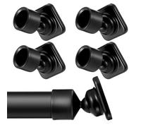 Newtay 4 Sets Angled Shower Rod Mount for Sloped Walls Angled Wall Bracket for 25 mm Shower Bar Low Cost Solution