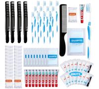 Newtay 48 Piece Body Care Kit Basic Kits for Toiletries Accessories for Women Men Travel Charity Business Includes 48 Shampoo 48 D Brush