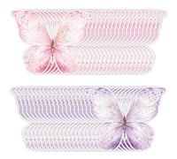 Newtay 50 Pack Butterfly Paper Placemats Disposable Placemats 12.99" x 10.04" Butterfly Placemats Purple Pink Table Mats for Spring Summer Wedding Birthday Baby Shower Party Kitchen Dining Table