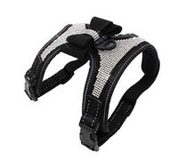 Newtensina Bow Ties Dog Harness with Diamante - Black - M