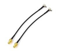 NewTH Antenna 4G SMA Female to TS9 Male Right Angle Cable Extension Adapter Router Extensionr Cables RG174 for Wifi Router Mobile 2G 3G 4G LTE Antenna UMTS,12CM, 2PCS, Black