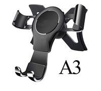 NewTH Phone Holder for Audi A3 8V, 360° Rotation Gravity Auto Lock Stable No Jitter Easy Mount Aluminum Alloy Car Mobile Phone Stand Mount for Audi A3 8V S3, Year 2014 to 2019