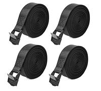 Newthinking 4 Pack Tie Down Straps, Heavy Duty Lashing Straps Tensioning Belts with Adjustable Cam Buckle for Car Luggage and Garden Tent Bundled Fixed, 2.5CM*5M