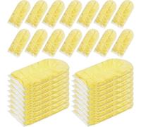 Newthinking 50 Pcs Flash Dust Magnet Refills, Fluffy Duster Refills, Yellow | Disposable Dusters Heads Set, Electrostatic Duster Removal, Large Capacity, Household Office Car Cleaning