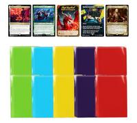 Newthinking 500 Count Trading Card Sleeves, 66x91mm Clear Frosted Standard Size Color Card Sleeves for Trading Cards MTG TCG Sports Cards Game Cards