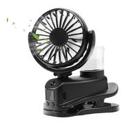 Newthinking Clip On Misting Fan, USB Small Desk Fan with Mist Spray and 4 Speeds, Battery Powered Cooling Fans for Home, Office, Stroller, Camping