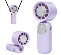 Newthinking Cold Compress Handheld Fan, Portable Turbo Fan with Ice Cooler, 5 Gear High Speed 3600mAh Rechargeable Mini Personal Hand Fan for Travel/Outdoor/Home/Office