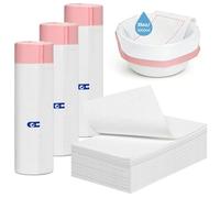 Newthinking Commode Liners with Absorbent Pad, 60 Pack Bedside Commode Bucket Liners Disposable and 60 Absorbent Pads for Adult Toilet Chairs