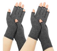 Newthinking Compression Gloves for Women/M, 2 Pairs Open Fingerless Arthritis Gloves for Arthritis, Carpal Tunnel Relief, Pain Relief, Swelling