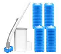 Newthinking Disposable Toilet Brush with Holder, Disposable Toilet Cleaning System with 32 Refills, Toilet Wand Kit for Bathroom Toilet Cleaning
