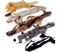 Newthinking No Stuffing Dog Toys, Soft Plush Dog Toys Indestructible 5 Pack