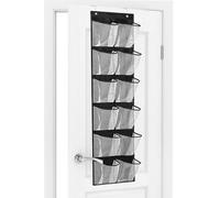 Newthinking Over the Door Shoe Storage Organiser, Hanging Shoe Rack Storage with 12 Large Mesh Pockets, Over the Door Hanging Organiser for Kitchen Bedroom Bathroom Closet