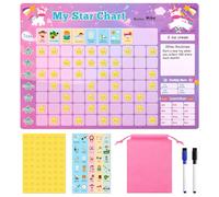 Newthinking Reward Chart for Kids, Magnetic Reward Chart with Star Sticker