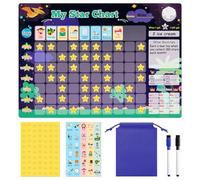 Newthinking Reward Chart for Kids, Magnetic Reward Chart with Star Sticker