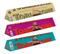 NewToblerone Golden Caramel, Milk, Fruit and Nut, Dark Almond Orange Twist, White Chocolate Bar 360g Pack of 3 For Men Women By Experts Supplies (x3, Golden Caramel, Fruit n Nut, Crunchy Almonds)