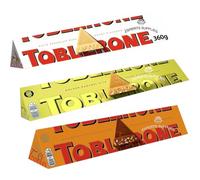 NewToblerone Golden Caramel, Milk, Fruit and Nut, Dark Almond Orange Twist, White Chocolate Bar 360g Pack of 3 For Men Women By Experts Supplies (x3, Golden Caramel, Orange Twist and White Chocolate)