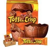 NewToffee Crisp Large Chocolate Easter Egg With Toffee Crisp Chocolate Bar 188g Perfect For Easter Egg Hunt School Offices Great Gift Idea