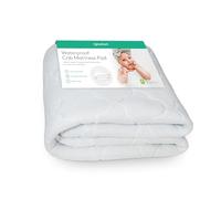 Newton Baby Waterproof Crib Mattress Pad | Ultra-Breathable Quilted Layer for Comfort & Universal Fitted Skirt for Secure Fit | Machine Washable | Crib Mattress Protector Pad Waterproof, 1 Pack