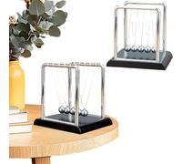 Newton Cradle Balance Balls, 5 Physical Swinging Magnetic Balls, Physics Science Pendulum Desk Toy Stress Office Decoration, Science Decompression Pendulum Ornaments Desk Metal Ball