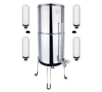Newton Gravity Water Filter System With Fluoride Removal And Limescale Reduction- 12L Capacity, 4X Filter Candles
