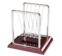 Newton Pendulum Ball with Symmetrical Arm Alignment and Uniform Ball Spacing for Predictable Swing Behavior (Red small size)