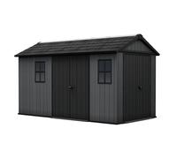 Keter Newton 7.5X13 Ft Resin 4 Door Shed With Floor & 2 Windows