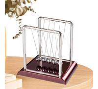 Newton’s Cradle - 5 Metal Balance Balls, Desktop Toy, Energy Motion Model | Classic Physics Science Learning Tool, Decorative Swing Mechanism For Office Home Study Living Room Display