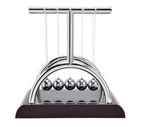 Newton ' s Cradle Pendulum Ball | Stress Relief & Educational Science Toy | Office Desk Decor for Home / Study / Youngsters | 5 Steel Balls, 8.2oz