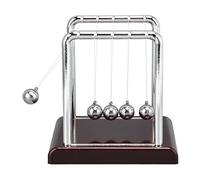Newton's Cradle Balance Ball, Educational Physics Science Swinging Ball Newton's Cradle Pendulum, Stress Relief Metal Perpetual Motion Desk Toy Desktop Ornament Decoration for Home(burgundy soil)