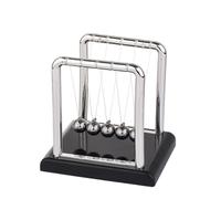 Newtons Cradle Balance Balls,Pendulum Balls with Black Base,Newtons Cradle Pendulum,Desk Decor for Men,Physics Toys,Metal Creative Ornament Crafts,Mind Bending Desk Sculpture
