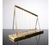 Newton's Cradle Desktop Ornament - 10 Metal Balls Balance Toy for Science Physics, Stress Relief, and Desktop Decoration