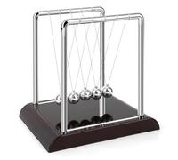 Newtons Cradle Pendulum, 5 Beads Small Door Shape Newtons Cradle Desk Toy Funny Science Physics Swinging Gadget Newtons Cradle Balance Balls Physics Learning Accessories Home Office Decor