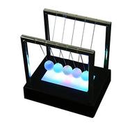 Newtons Cradle Pendulum, LED Light up Balance Balls Office Decoration | Swinging Balls Pendulum, Fun Science Physics Tool Decor Desk Accessories for Men Women Desktop Tables Entertainment