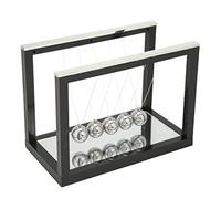 Newtons Cradle Pendulum, Newton's Cradle Swinging Balls Swinging Kinetic Balls Balance Pendulum with Black Base for Stress Relief, Office Desk Decoration