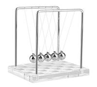 Newtons Cradle Pendulum with 5 Balls, Science Physics Gadget Desktop Decoration Balance Balls for Office and Desk Decorations, 50+ Sec Swingtime (Acrylic Base)