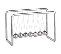Newtons Cradle Pendulum with 7 Balls, Metal Frame Swing Newton Balance Ball, 30+ Sec Swingtime, Educational Desktop Decoration, Fun Science Physics Desk Ornament, 7.08" x 3.54" x 5.11"