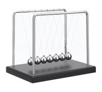 Newton's Cradle with 7 Steel Balls, Fun Science Physics Desk Ornament, Perpetual Motion Model & Physics Classroom, Office, Home, Educational, 7.67" x 4.72" x 5.9"